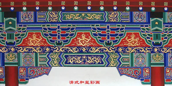 廊坊中国建筑彩画装饰图案